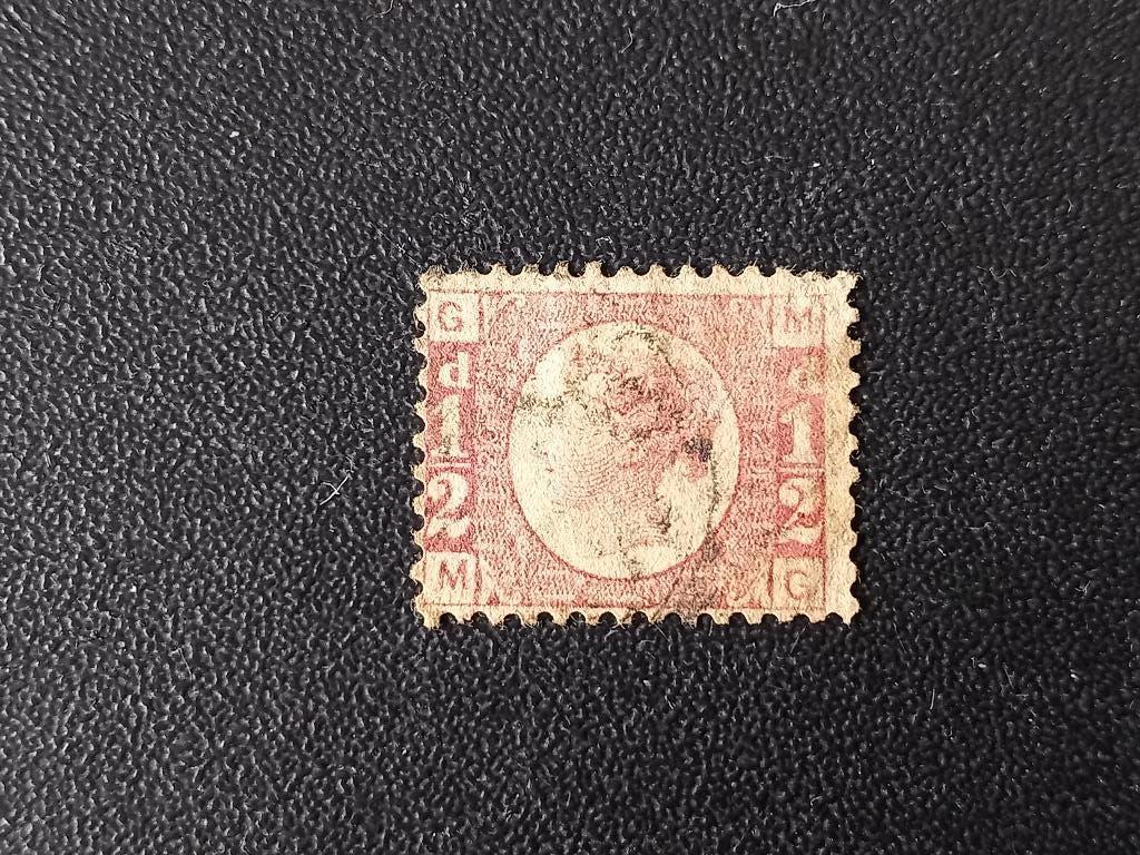 Engeland Victoria half pence plaat 20, Postzegels en Munten, Verzenden, Gestempeld