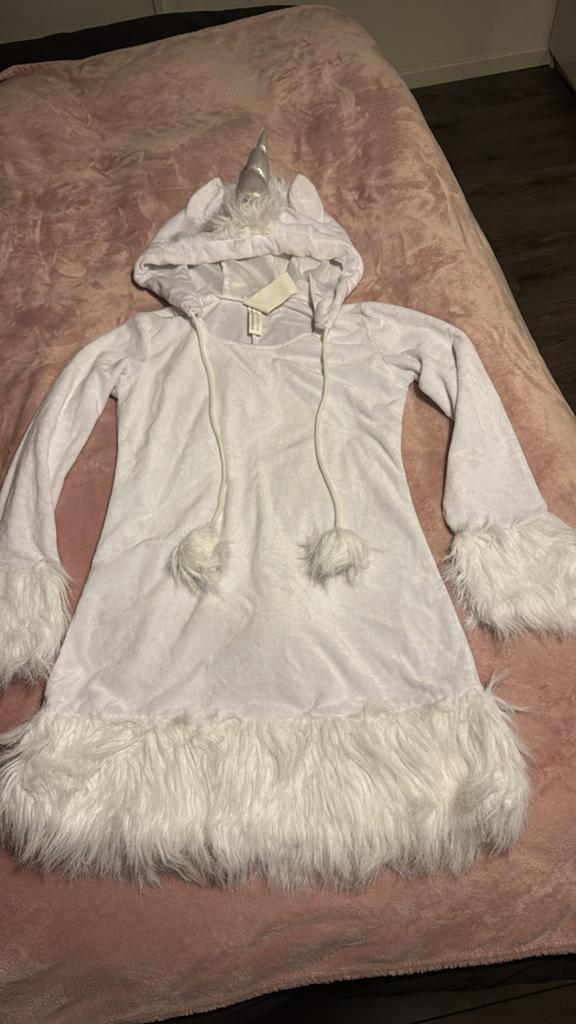 Unicorn pak - Wit - Maat 34/36, Carnaval, Ophalen of Verzenden, Zo goed als nieuw, Kleding
