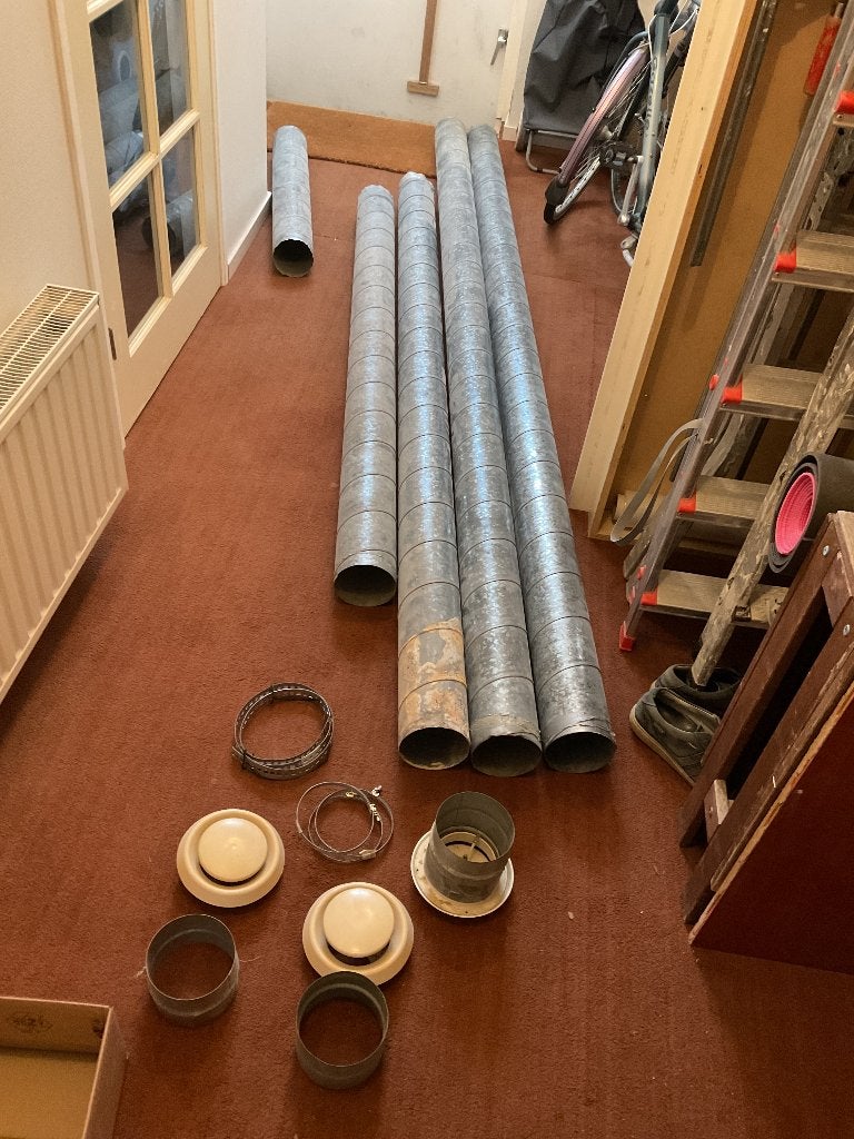 Spiro 125 mm / 11 meter, Ophalen, Gebruikt, Ventilator en Afzuiger