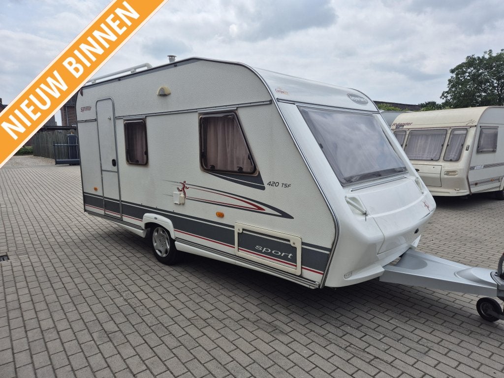 Beyerland Sport 420 TSF + Voortent, Caravans en Kamperen, Bedrijf, Treinzit, 4 tot 5 meter, Beyerland