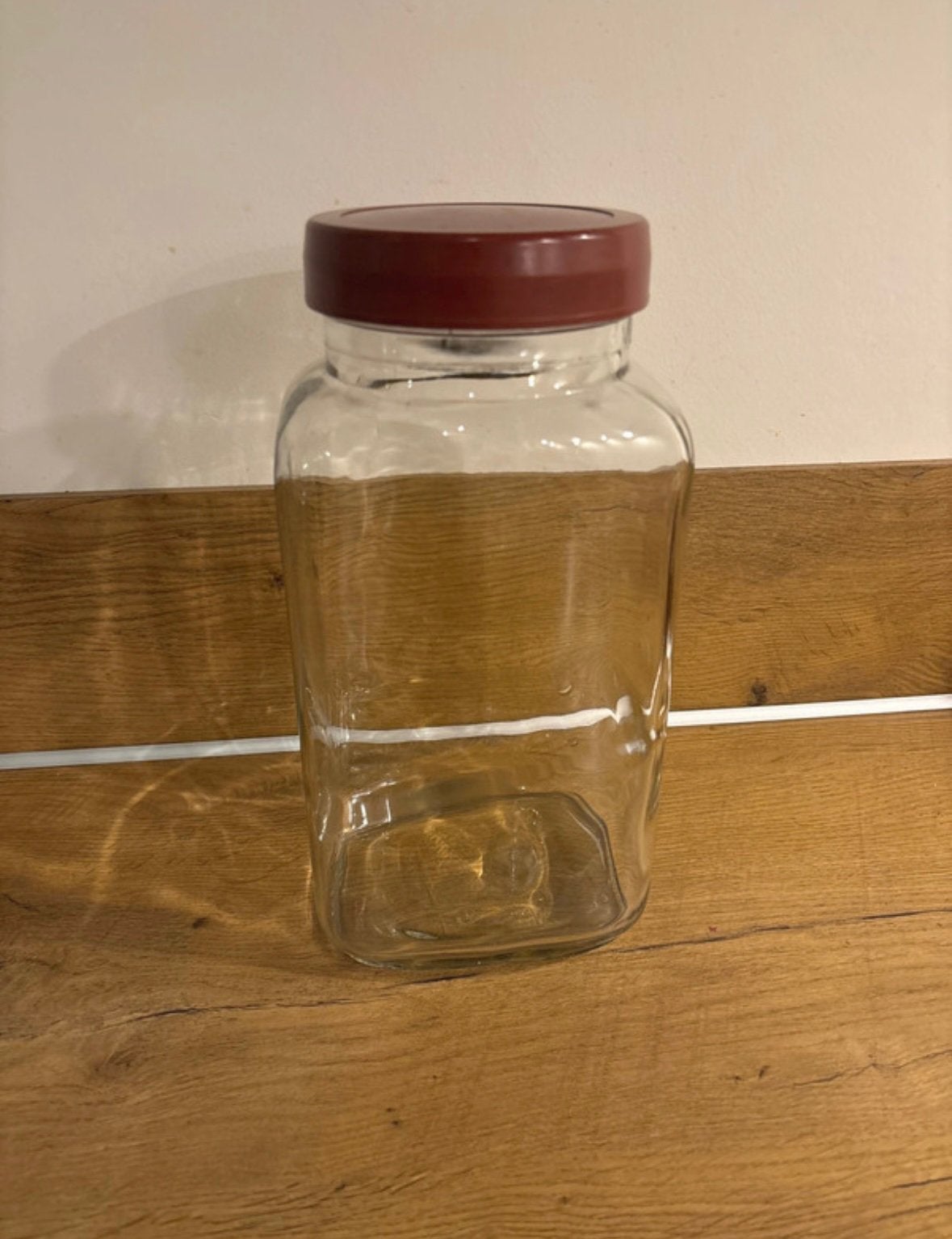 Retro/vintage oude snoeppot (Tonnema’s?), Glas, Ophalen of Verzenden, Zo goed als nieuw, Voorraadpot