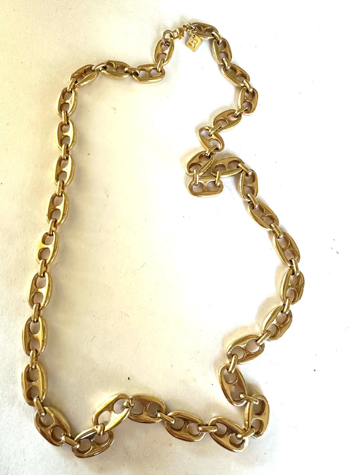 Vintage forse anker schakel ketting, Verzenden, Gebruikt, Goud, Overige materialen