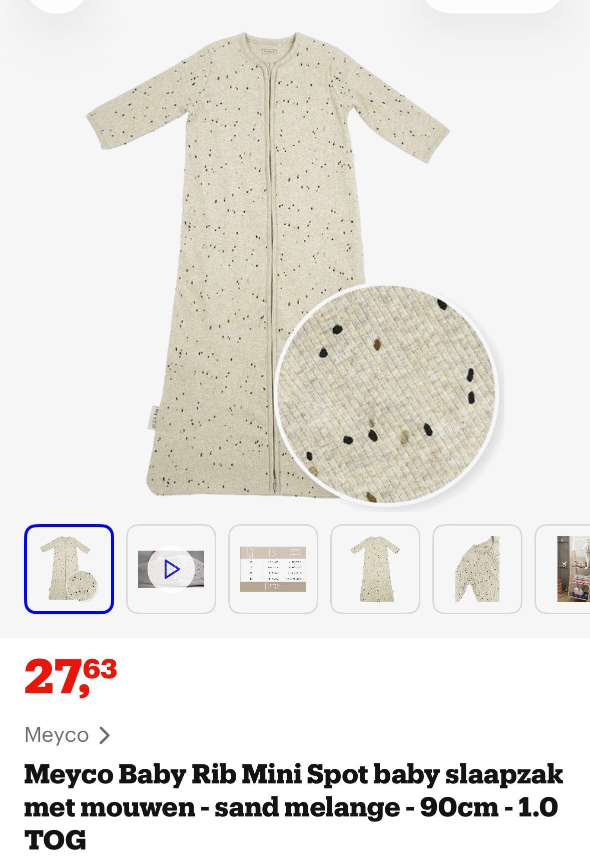 ZGAN slaapzak van Meyco 90 cm, Kinderen en Baby's, Ophalen of Verzenden, Zo goed als nieuw, Slaapzak, Meyco