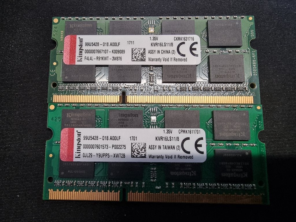16GB (2X8GB) DDR3 PC3L-12800 1,35V 2RX8 1600Mhz KingstoN, Computers en Software, DDR3, Ophalen of Verzenden, Zo goed als nieuw