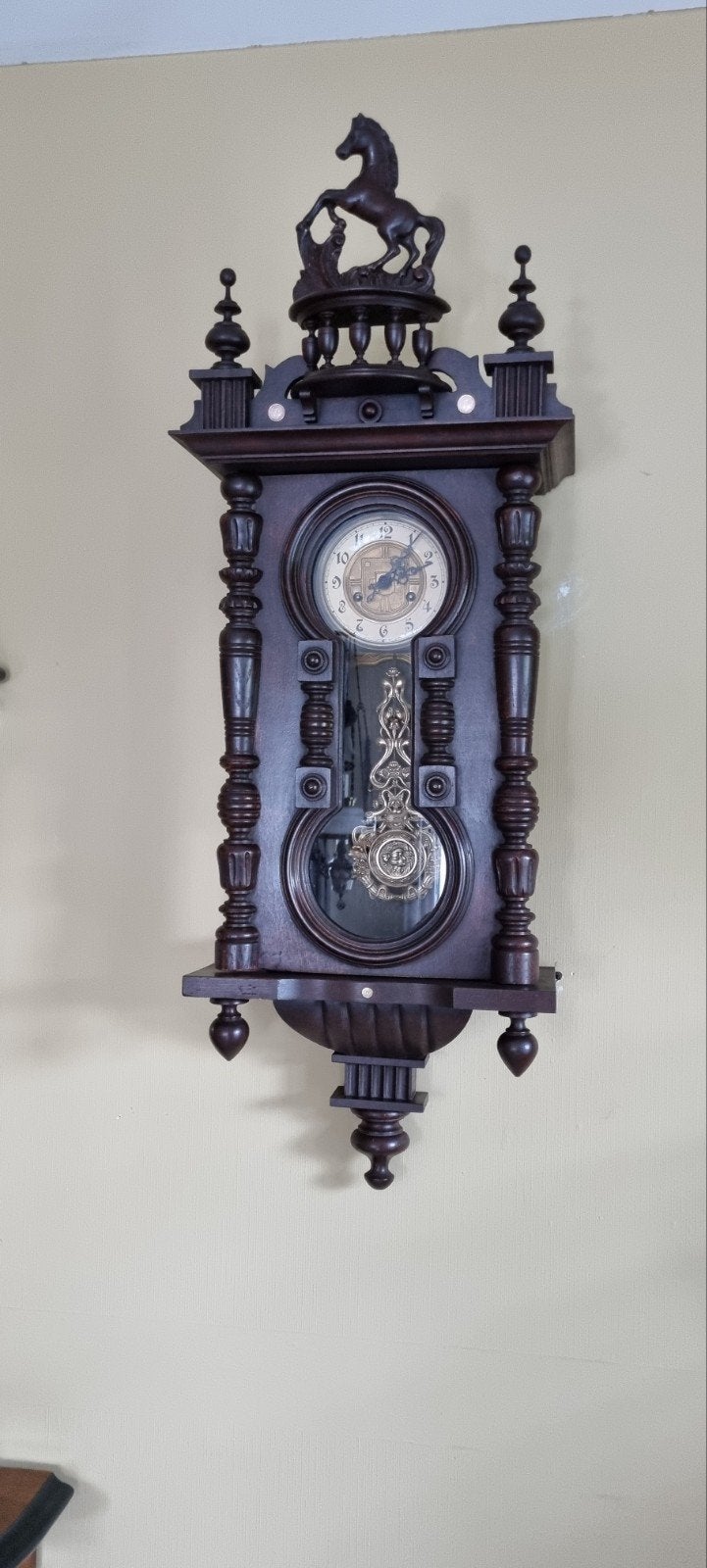 Prachtig antieke regalateur klok mooi en gaaf een beauty, Ophalen of Verzenden
