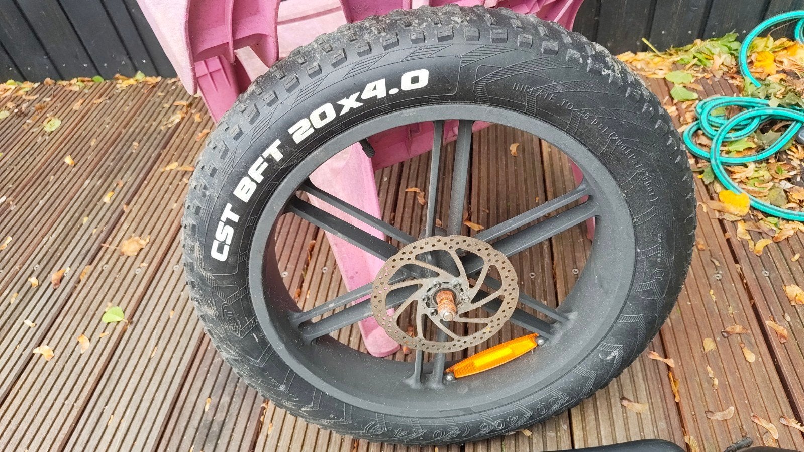 Fatbike onderdelen: Voorwiel, Zadel, Koplamp & Achterlicht, Fietsen en Brommers, Ophalen, Gebruikt, Fatbike, Band