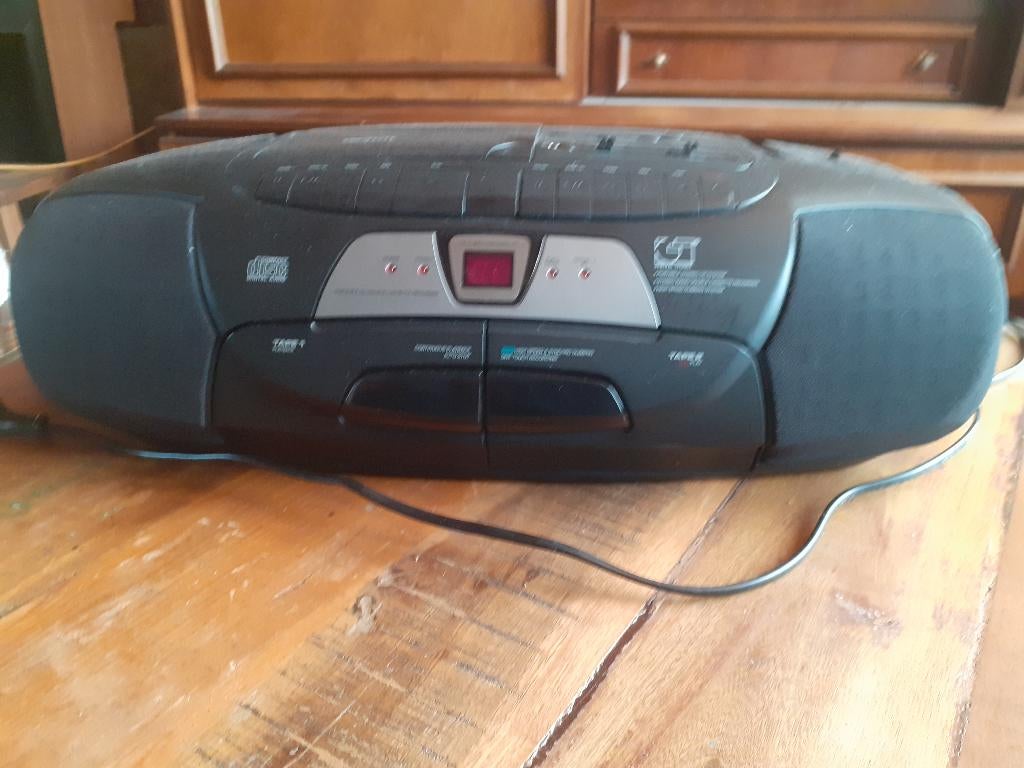 GT6575 draagbare Stereo Radio cassetterecorder met CD Speler, Ophalen, Gebruikt, Tuner of Radio, Overige merken