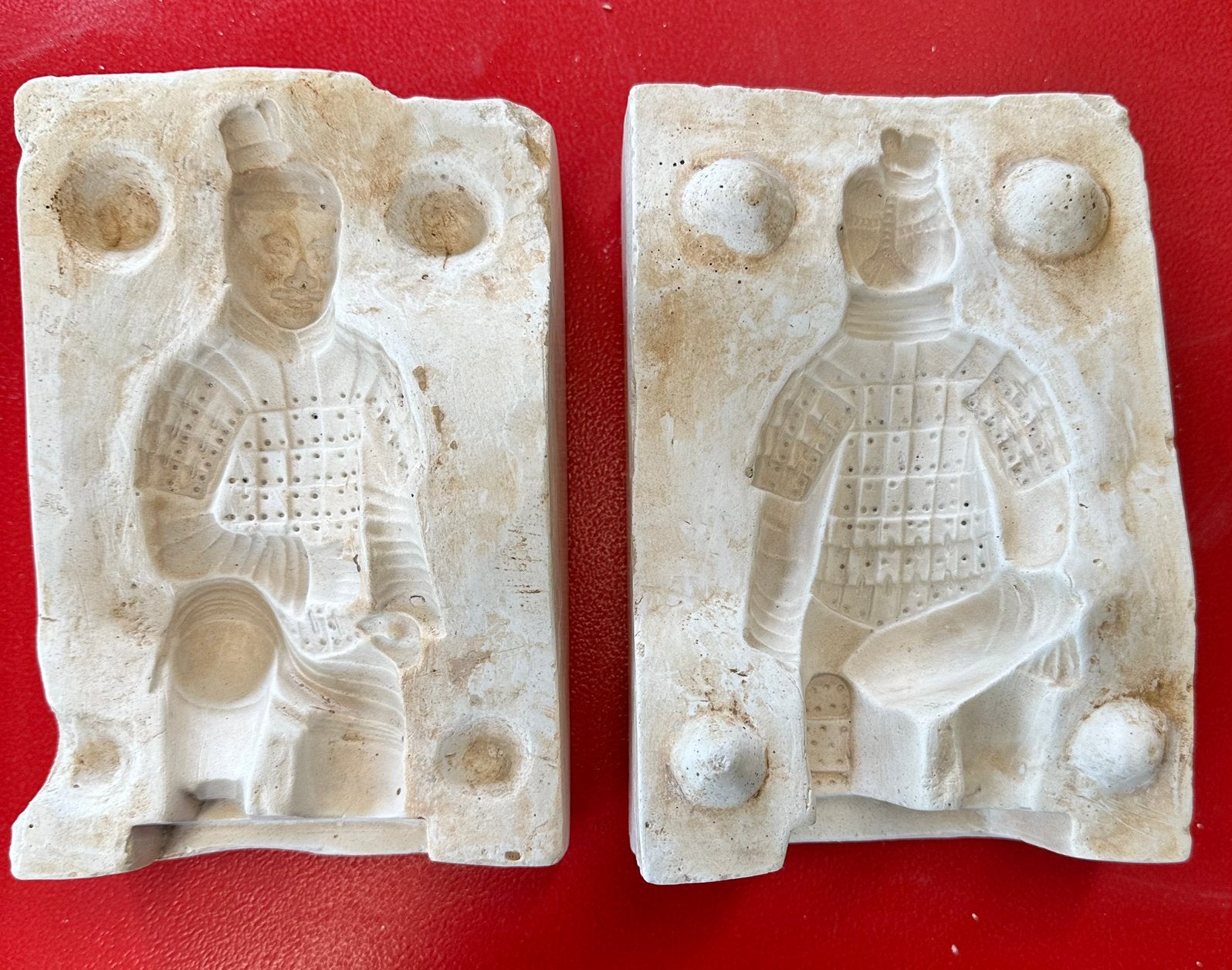Giet/drukmal terracotta leger, Ophalen, Zo goed als nieuw
