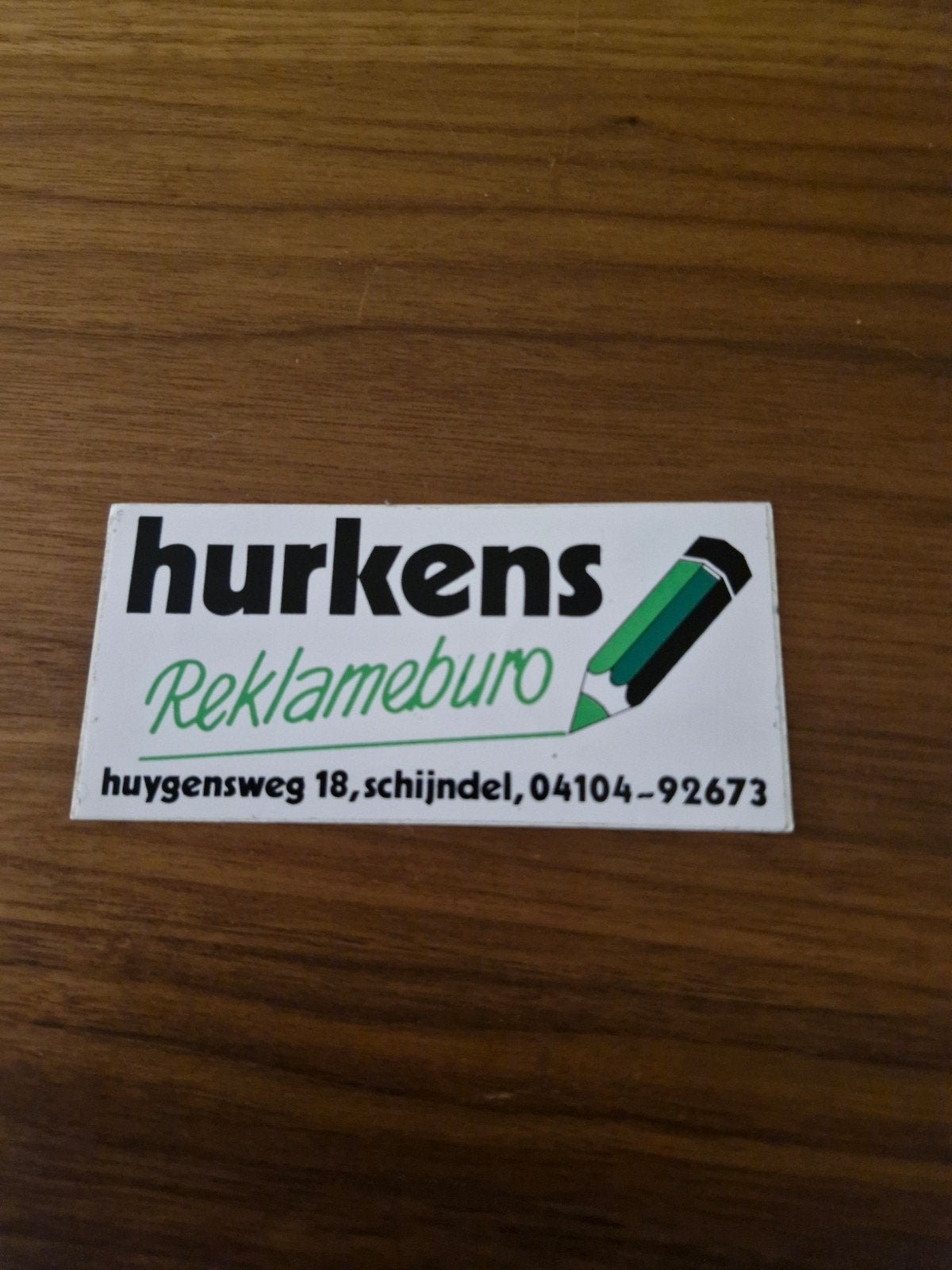 10948 Sticker Hurkens Reclameburo, Ophalen of Verzenden, Zo goed als nieuw