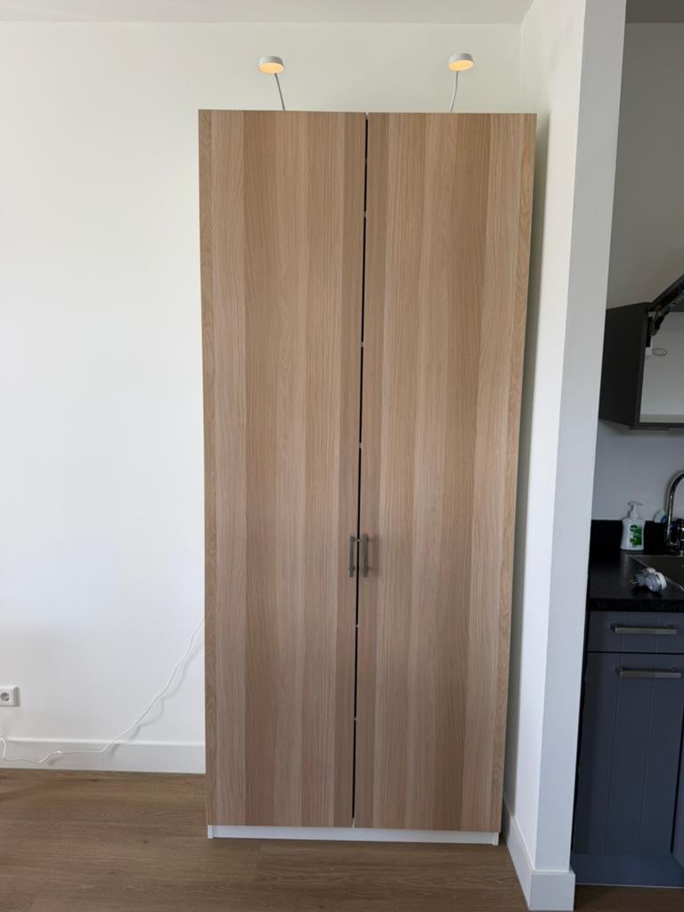 Ikea Pax kleding kast met Forsand deuren en verlichting, Ophalen, Zo goed als nieuw, 50 tot 75 cm, 200 cm of meer