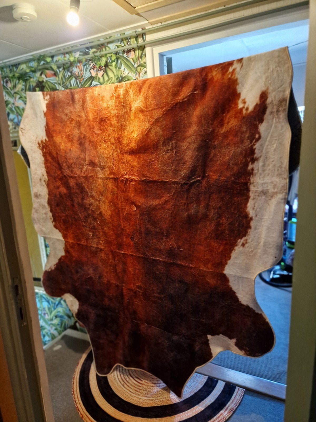 vloerkleed imitatie koeienhuid, Bruin, 150 tot 200 cm, Wasbaar, Ophalen of Verzenden