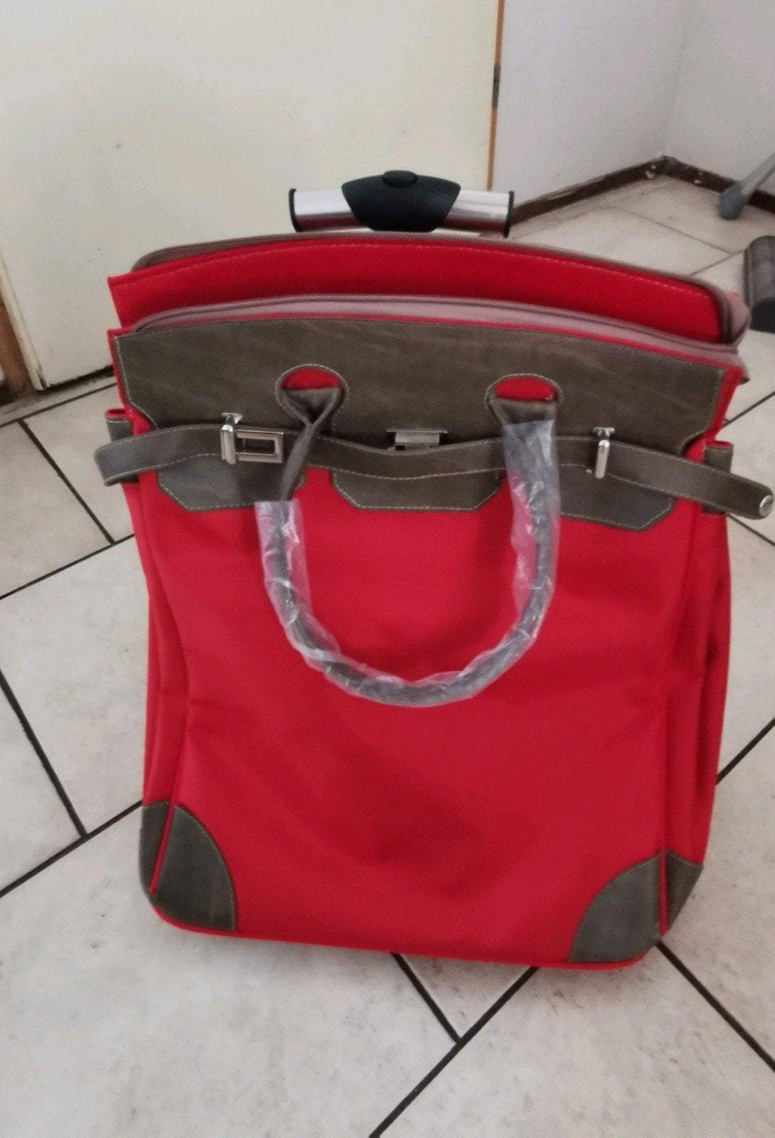 Nieuw Reistas trolley + leder, wieltjes, telescoop handgreep, 40 tot 60 cm, Wieltjes, 20 tot 30 cm, Nieuw