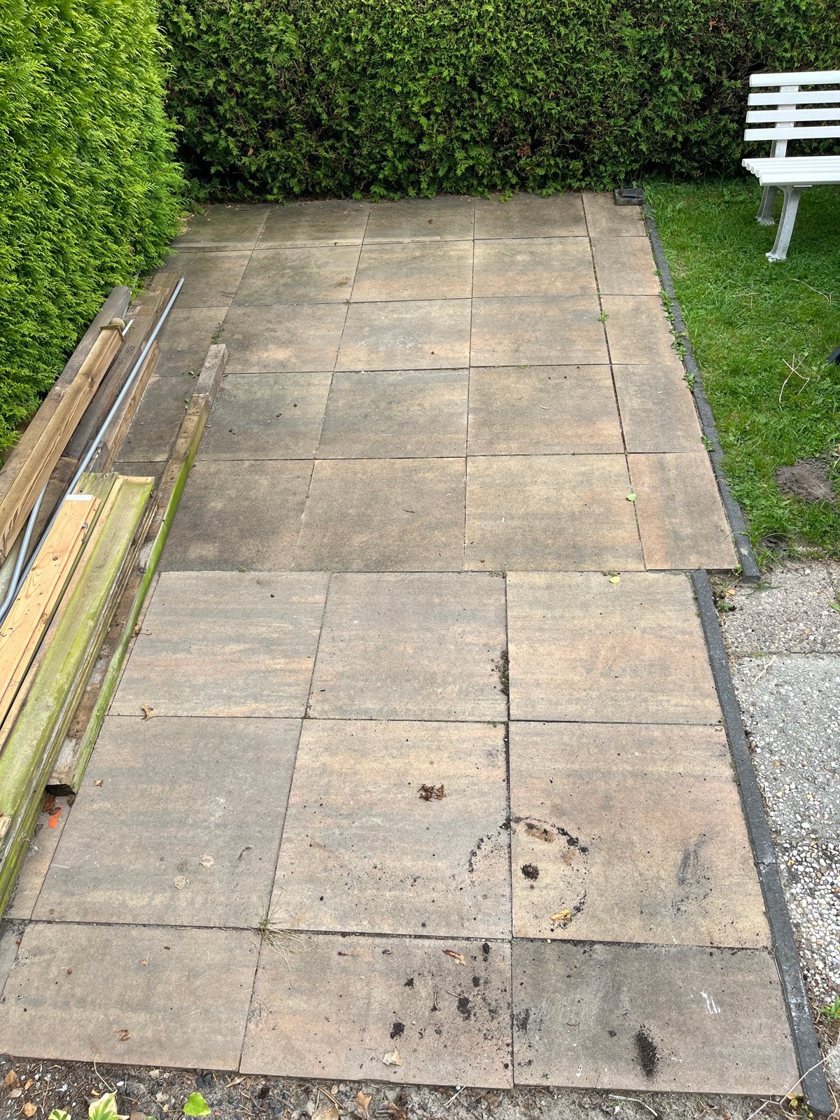 Tegels 30 stuks 60x60. 7 stuks 30x60 zelf er uit halen, Ophalen, Gebruikt, 10 m² of meer, Beton