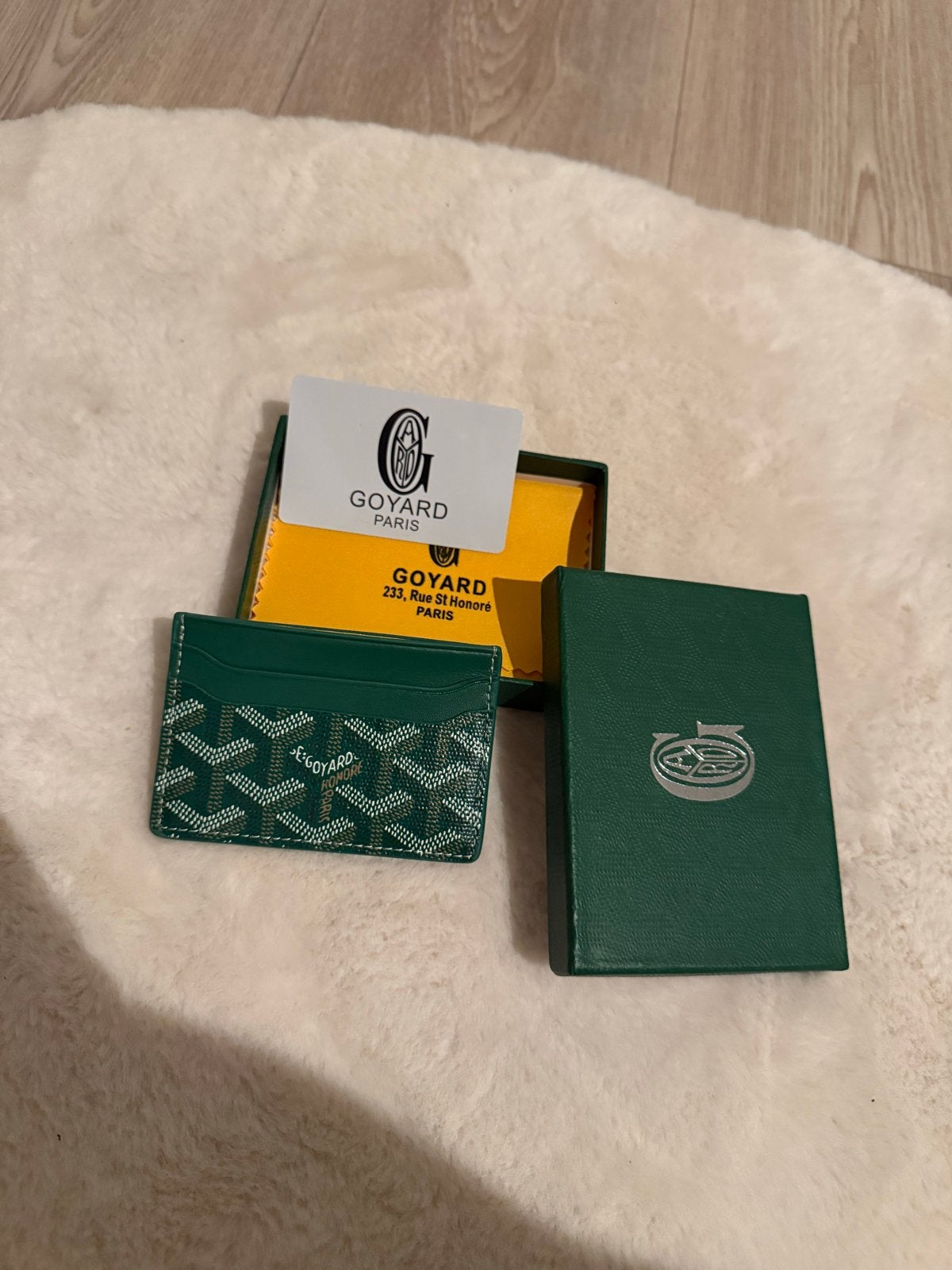 Goyard Saint Sulpice Kaarthouder Groen, Overige merken, Verzenden, Nieuw, Leer