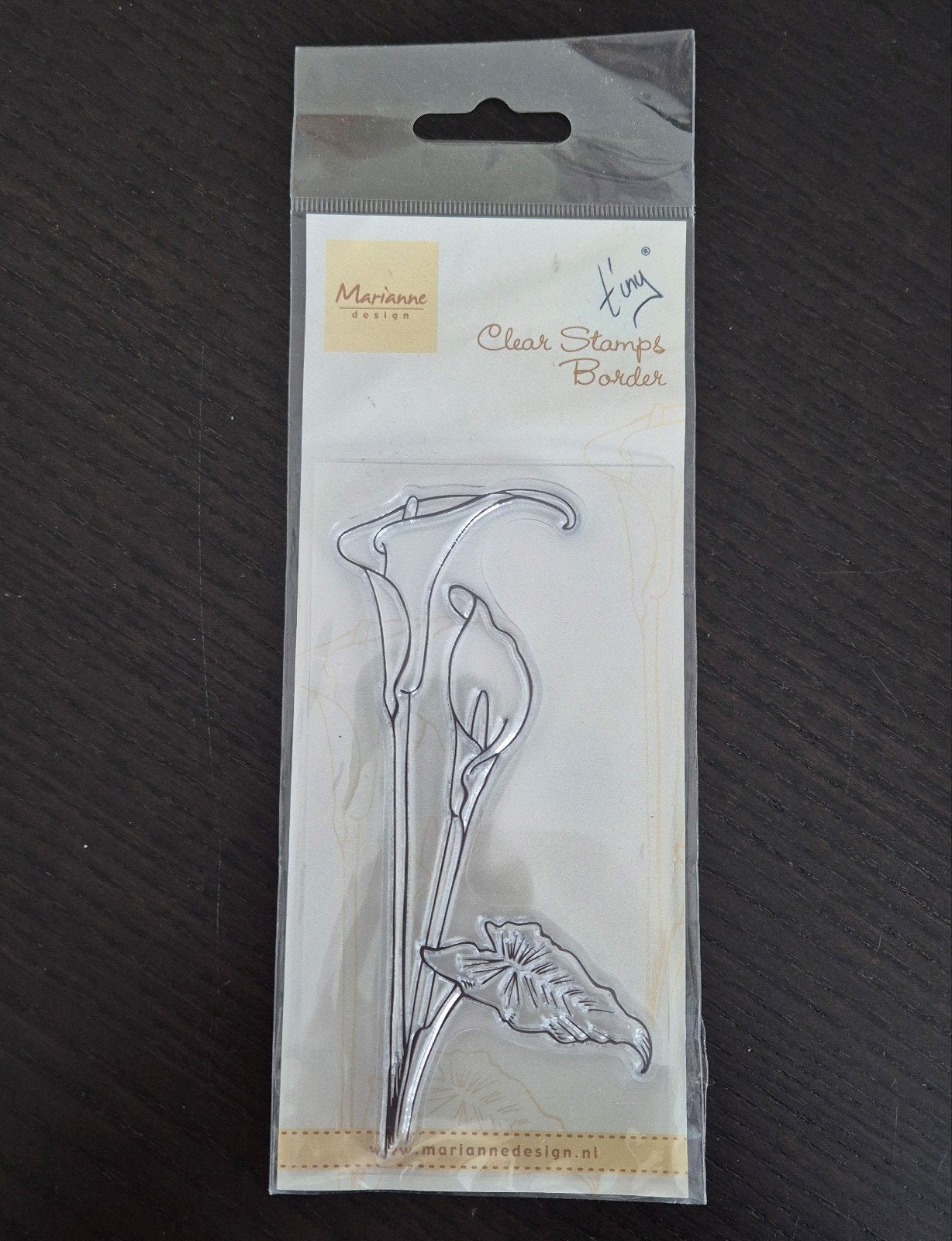 Clear stamp Tiny's border Callas, Hobby en Vrije tijd, Stempelen, Ophalen of Verzenden, Nieuw, Clearstamp