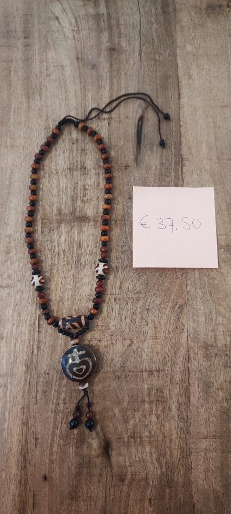 Handgemaakte Tibetaanse kettingen, Ophalen of Verzenden, Nieuw, Overige kleuren, Steen of Mineraal