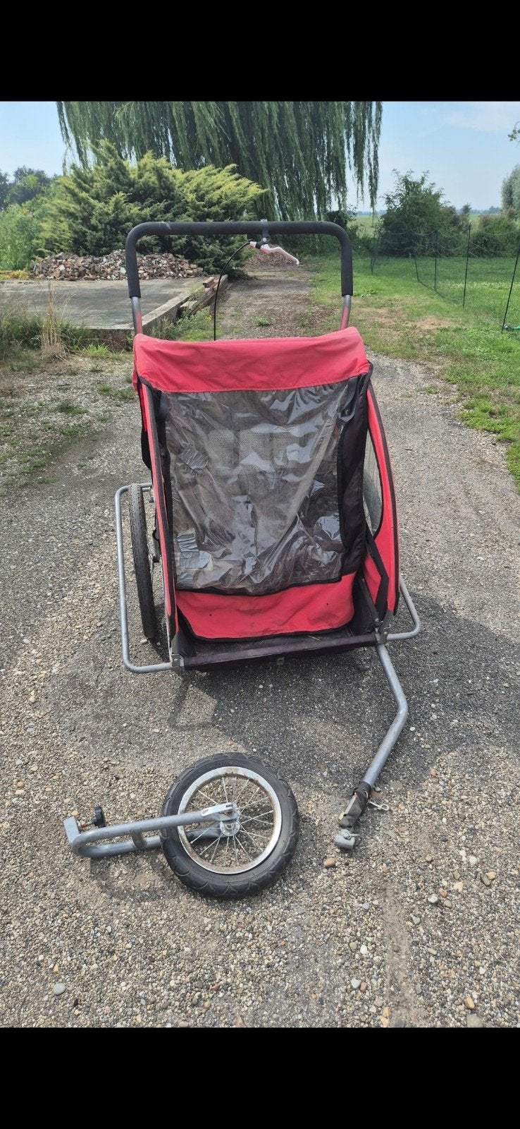 Fietskar met opbergvak en koppelstuk, Ophalen, Gebruikt, Kinderkar