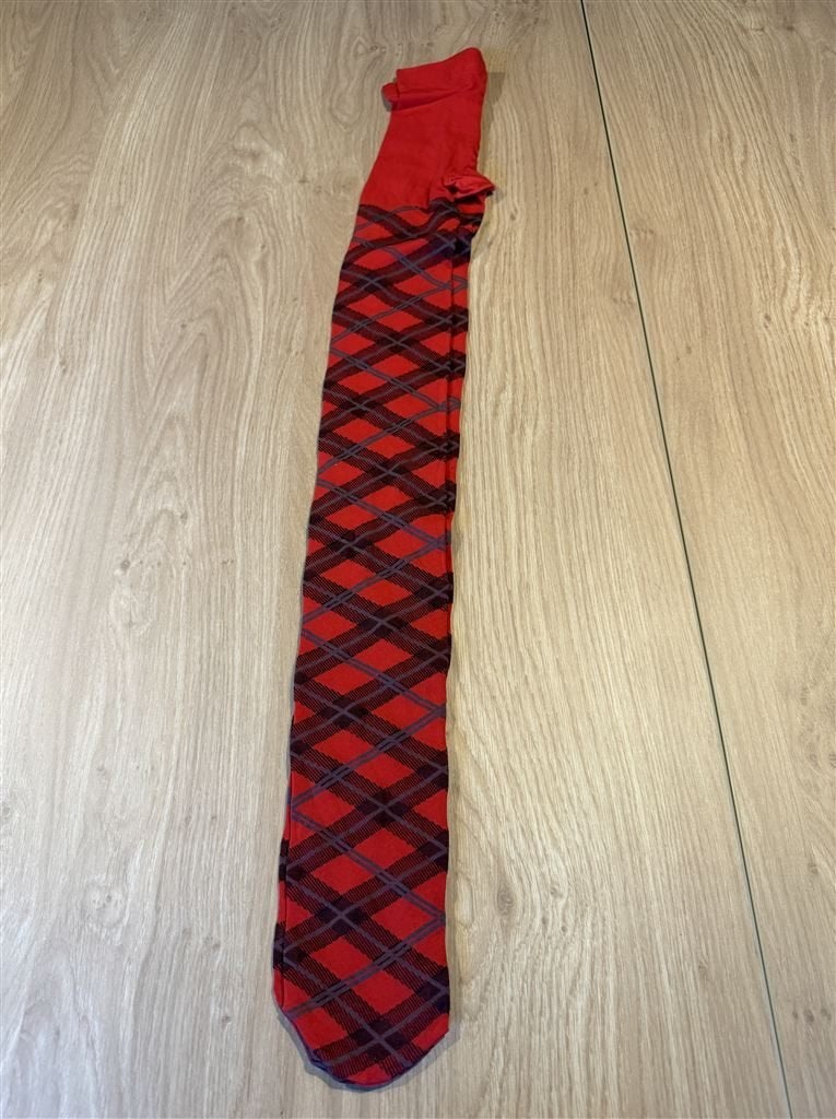 Tartan Panty Rood/Groen Geruit - Maat 12-16 UK, Ophalen of Verzenden, Rood