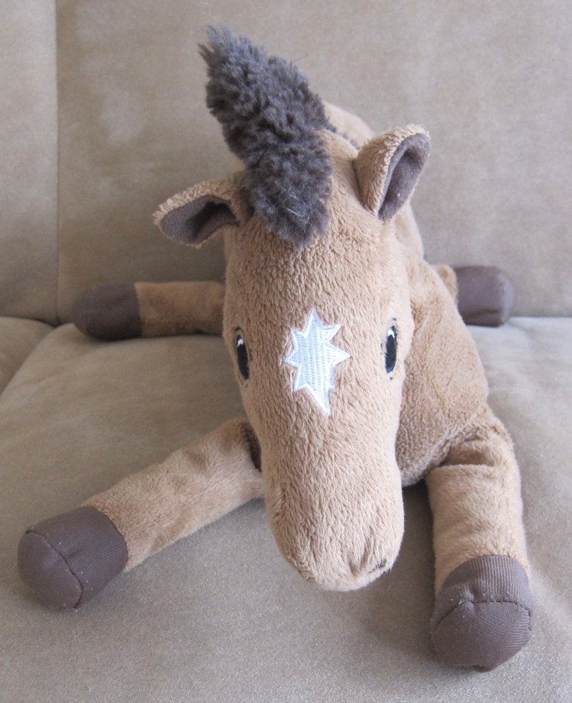 knuffel - IKEA paard - bruin met zwarte manen, Paard, Ophalen of Verzenden, Zo goed als nieuw, Middelgroot (20 tot 80 cm)