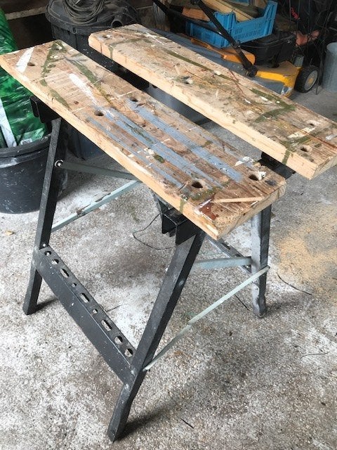eenvoudige 'workmate', Ophalen, Gebruikt, Minder dan 70 cm