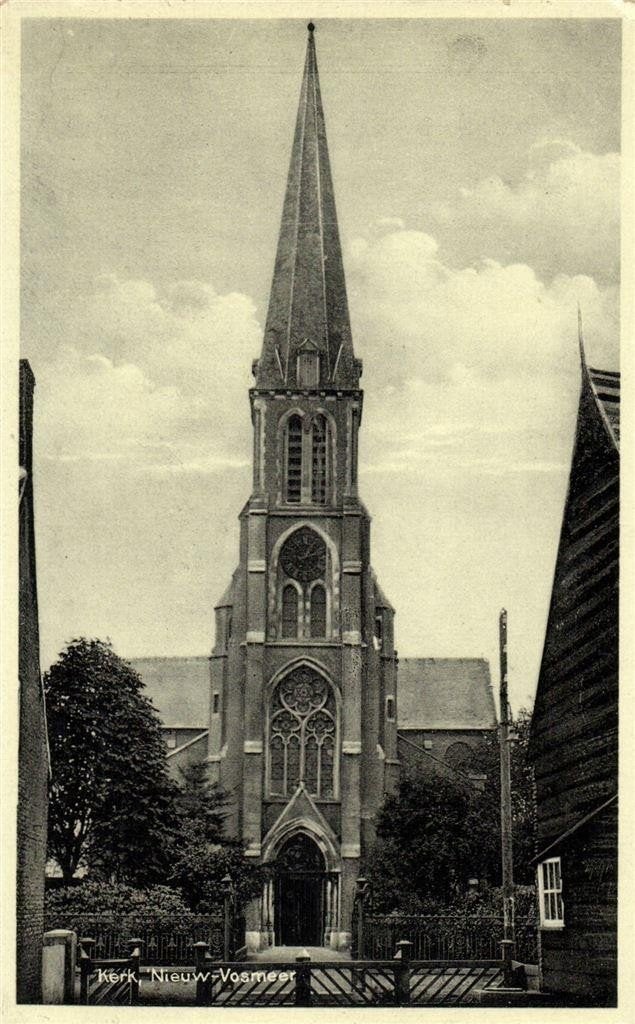 Kerk, Nieuw-Vosmeer - 1931 gelopen, Ophalen of Verzenden, 1920 tot 1940, Gelopen, Noord-Brabant
