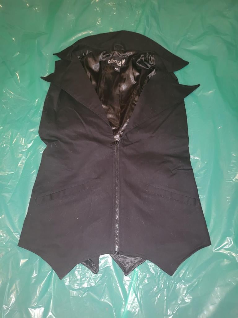 Gothicana by EMP Zwart Vest XXL met Veterdetail, Gothicana by EMP, Verzenden, Zo goed als nieuw