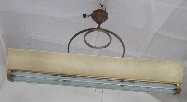 schitterende art deco lamp glazen tubes à la Jean Perzel, Ophalen