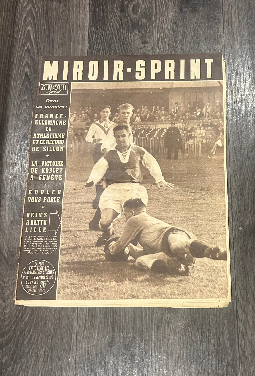 Authentieke Franse sportkrant 1954, Antiek en Kunst, Antiek | Boeken en Bijbels, Ophalen of Verzenden
