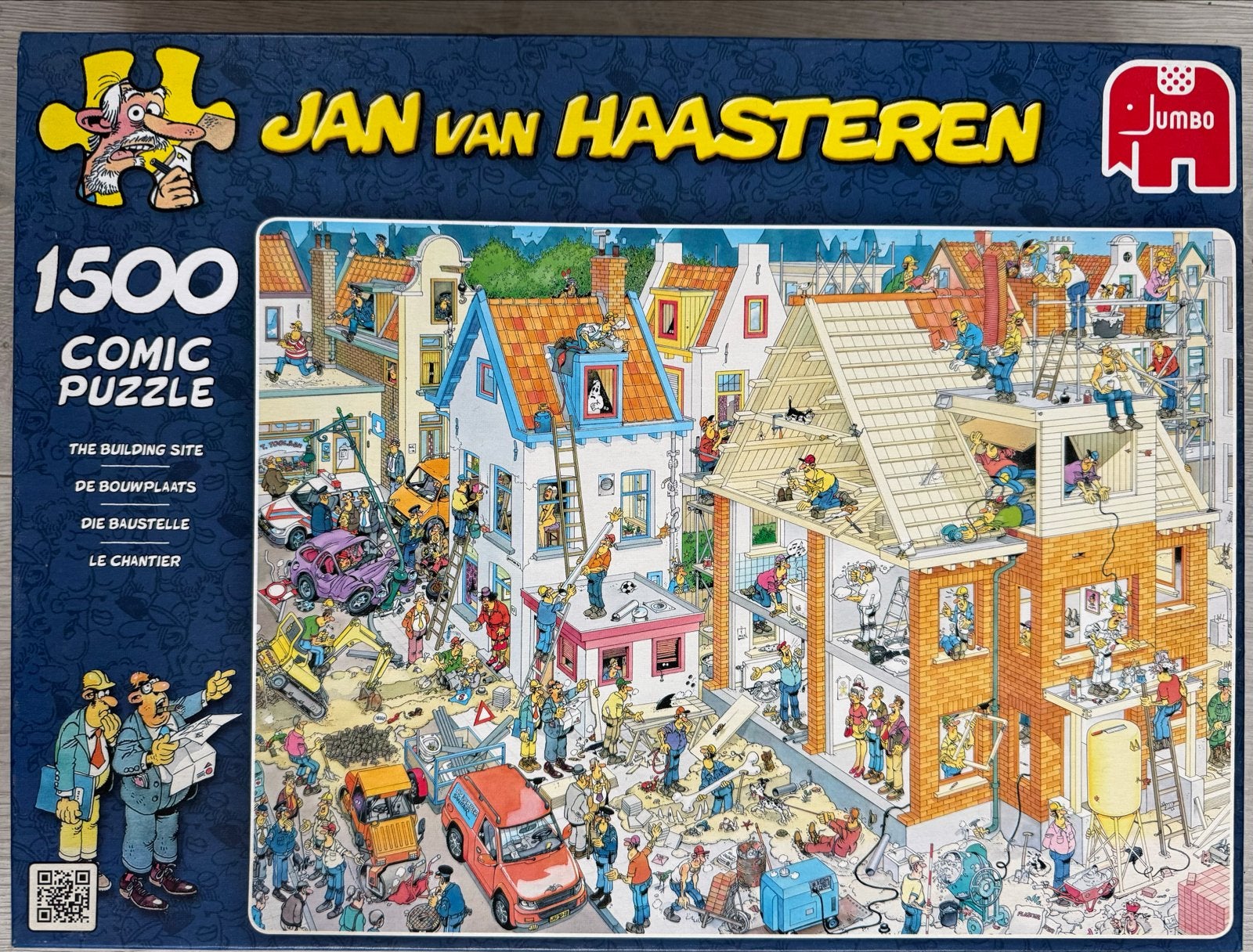 Jan van Haasteren - De Bouwplaats - 1500 stukjes, Ophalen, 500 t/m 1500 stukjes, Zo goed als nieuw, Legpuzzel