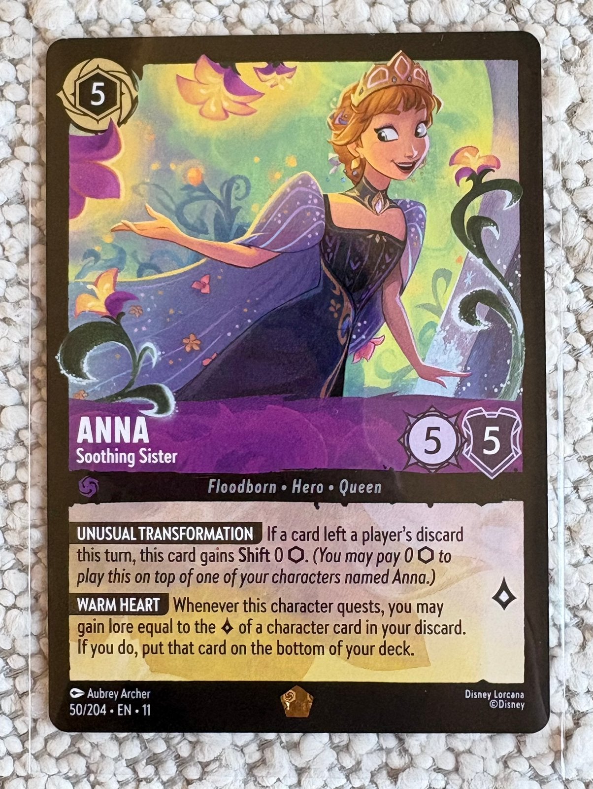 Lorcana Winterspell Legendary: Anna Soothing Sister [50/204], Ophalen, Nieuw, Losse kaart