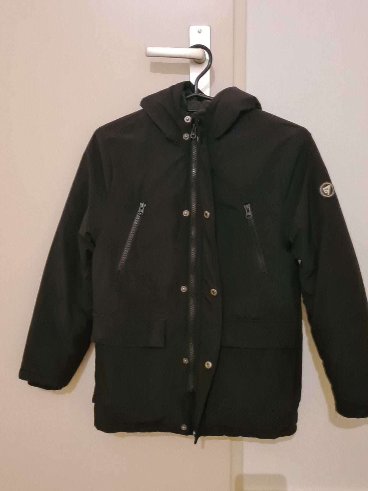 Mooie zwarte Ballaire winterjas mt 140/146, Ophalen, Zo goed als nieuw, Jongen, Bellaire
