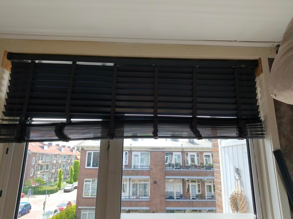 Antraciet kunststof luxaflex met brede band, Ophalen, Zo goed als nieuw, 150 tot 200 cm, 150 tot 200 cm
