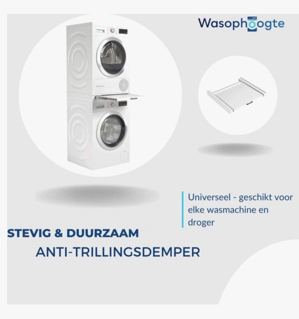 Universele wasmachine droger stapelkit met uittrekbaar blad, Ophalen, Gebruikt