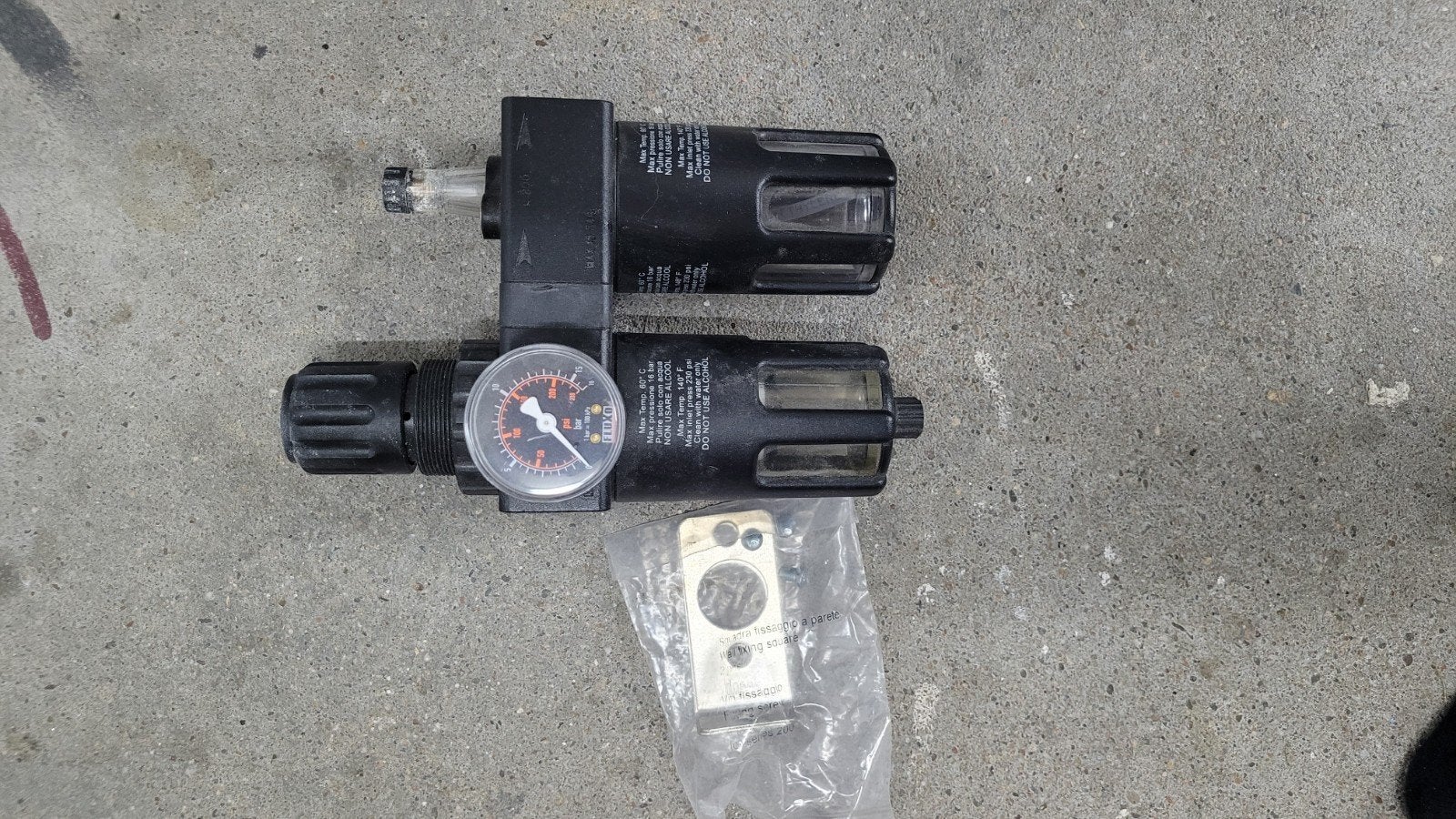 Luchtfilterregelaar met manometer