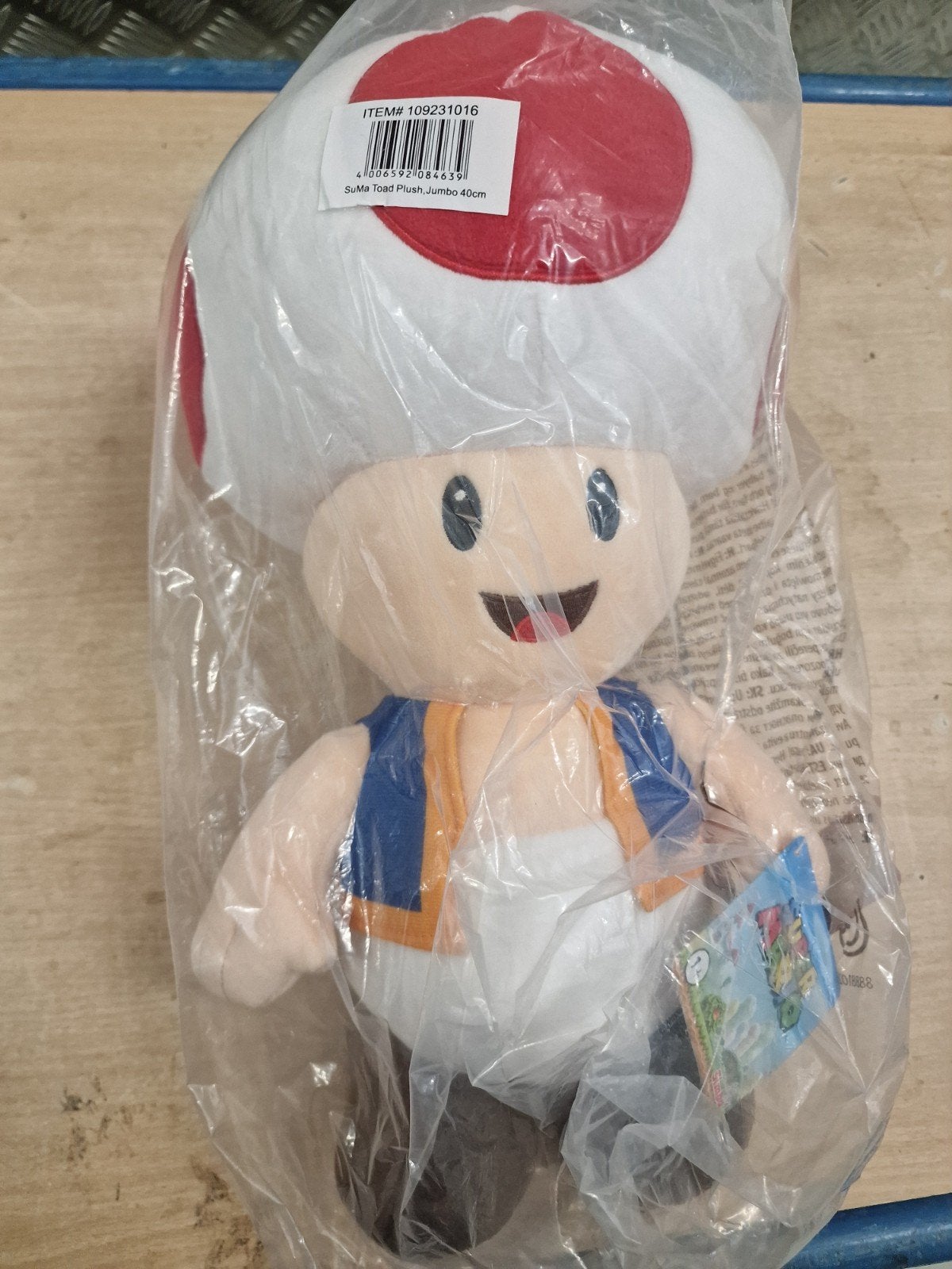 Super Mario Toad Pluche Knuffel 40cm - Nieuw in verpakking, Overige typen, Nieuw, Ophalen of Verzenden, Met label