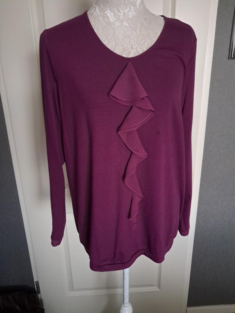 Shirt Sommermann  Maat : 44 Kleur : Bordeaux, Sommermann, Maat 42/44 (L), Ophalen of Verzenden, Zo goed als nieuw
