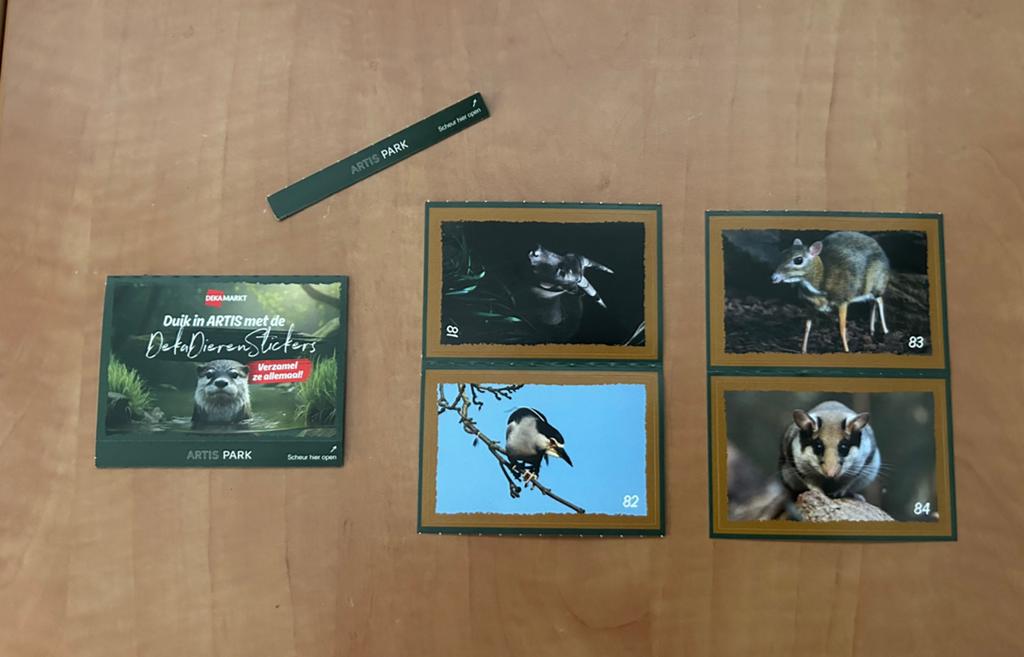 DEKA Artis plaatjes een paar sets:  nummer 81 t/m 84!, Dekamarkt, Verzenden