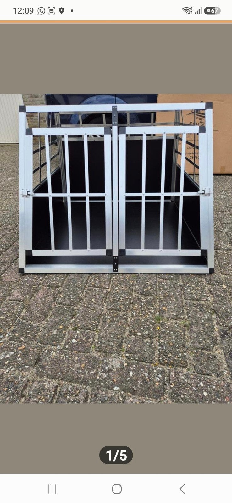 Hondenbench voor in de auto, Dieren en Toebehoren, Ophalen, Zo goed als nieuw