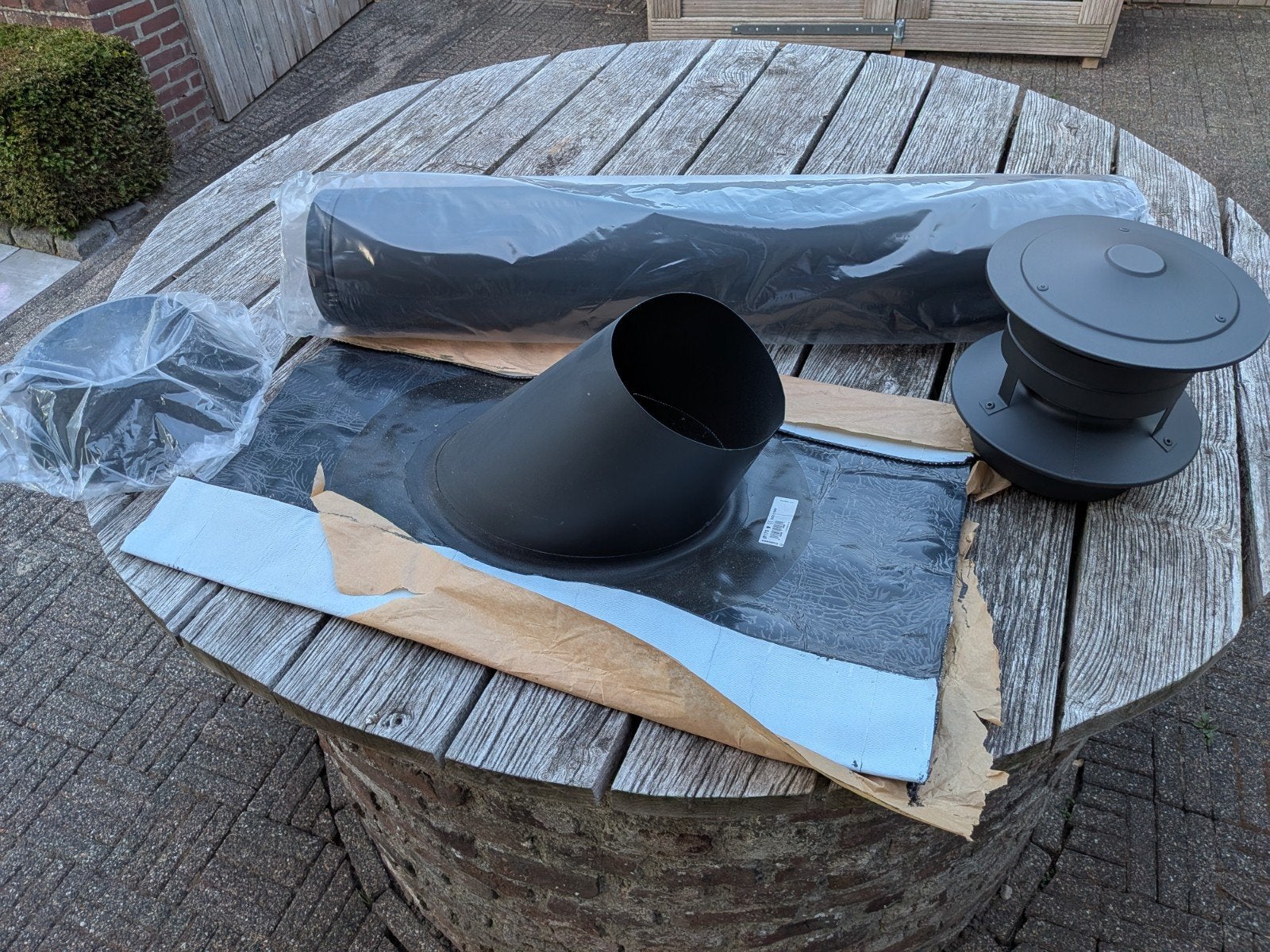 Nieuwe Convesa Dubbelwandige Dakdoorvoer Set Ø 125/175mm, Ophalen, Nieuw, Afzuiger