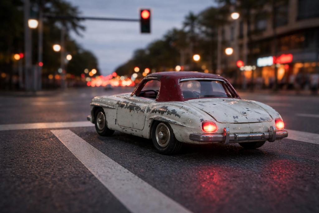 Mercedes 190SL, Hobby en Vrije tijd, Modelauto's | 1:43, Ophalen of Verzenden, Zo goed als nieuw, Auto, Dinky Toys