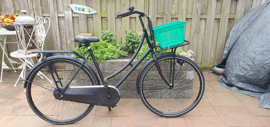 Damesfiets 28 inch, framemaat 54 cm, met transportrek, Terugtraprem, Ophalen, Overige merken, 53 tot 56 cm