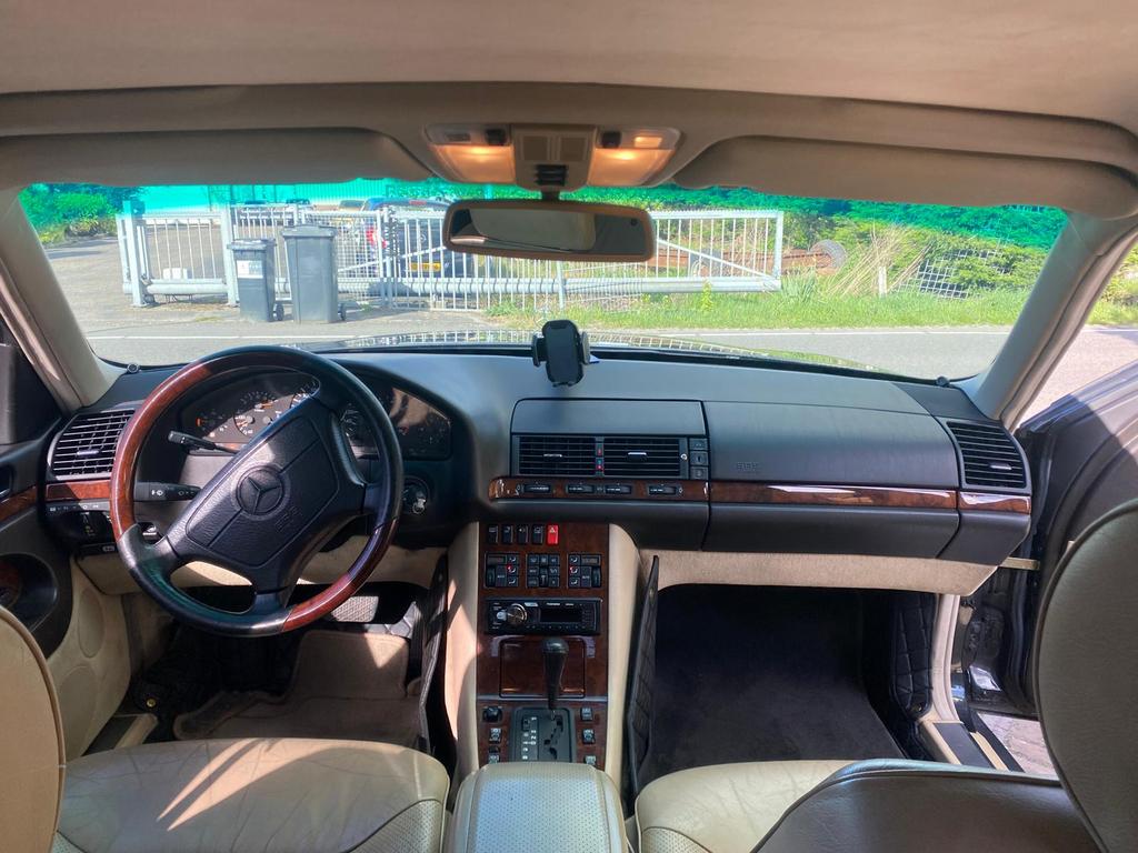 Mercedes-Benz 320 1993 Zwart w140 type, Automaat, Automatische klimaatregeling, Achterwielaandrijving, Beige