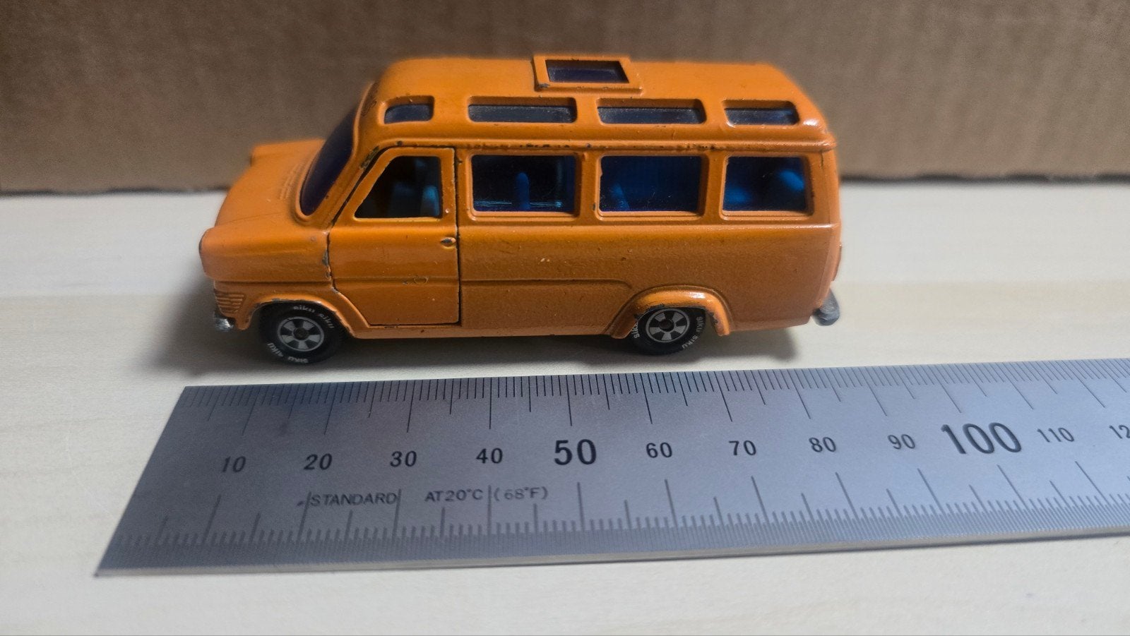 Vintage Siku Ford Transit Busje - Oranje Speelgoedauto, Ophalen of Verzenden