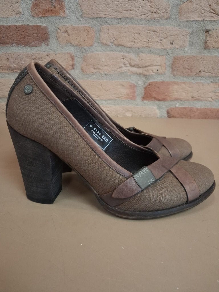 g star hakken/pumps bruin maat 40, Pumps, Bruin, Ophalen of Verzenden, G-STAR RAW