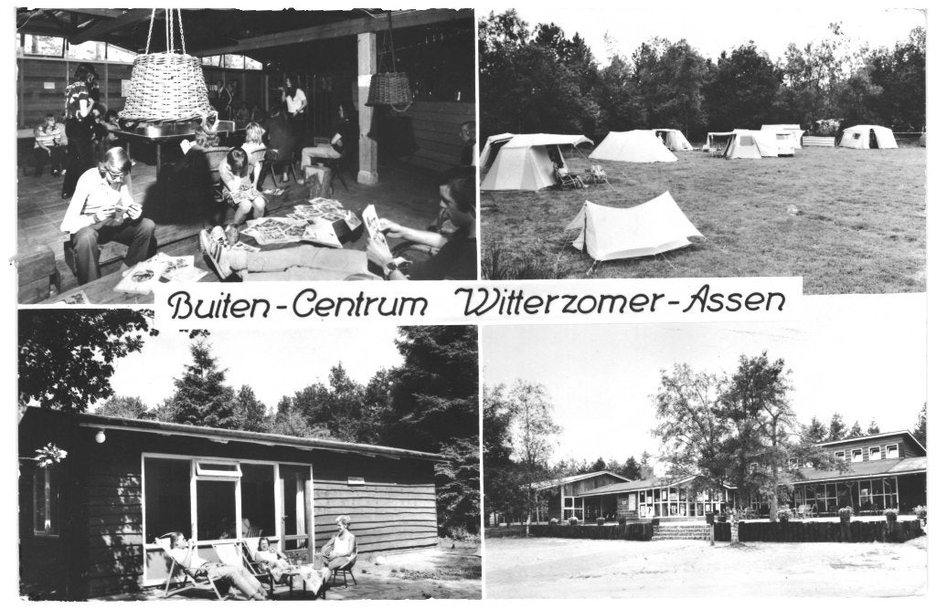 44105	Assen	Buitencentrum	Witterzomer	camping tent	 Gelopen, Ophalen of Verzenden, 1960 tot 1980, Gelopen, Drenthe