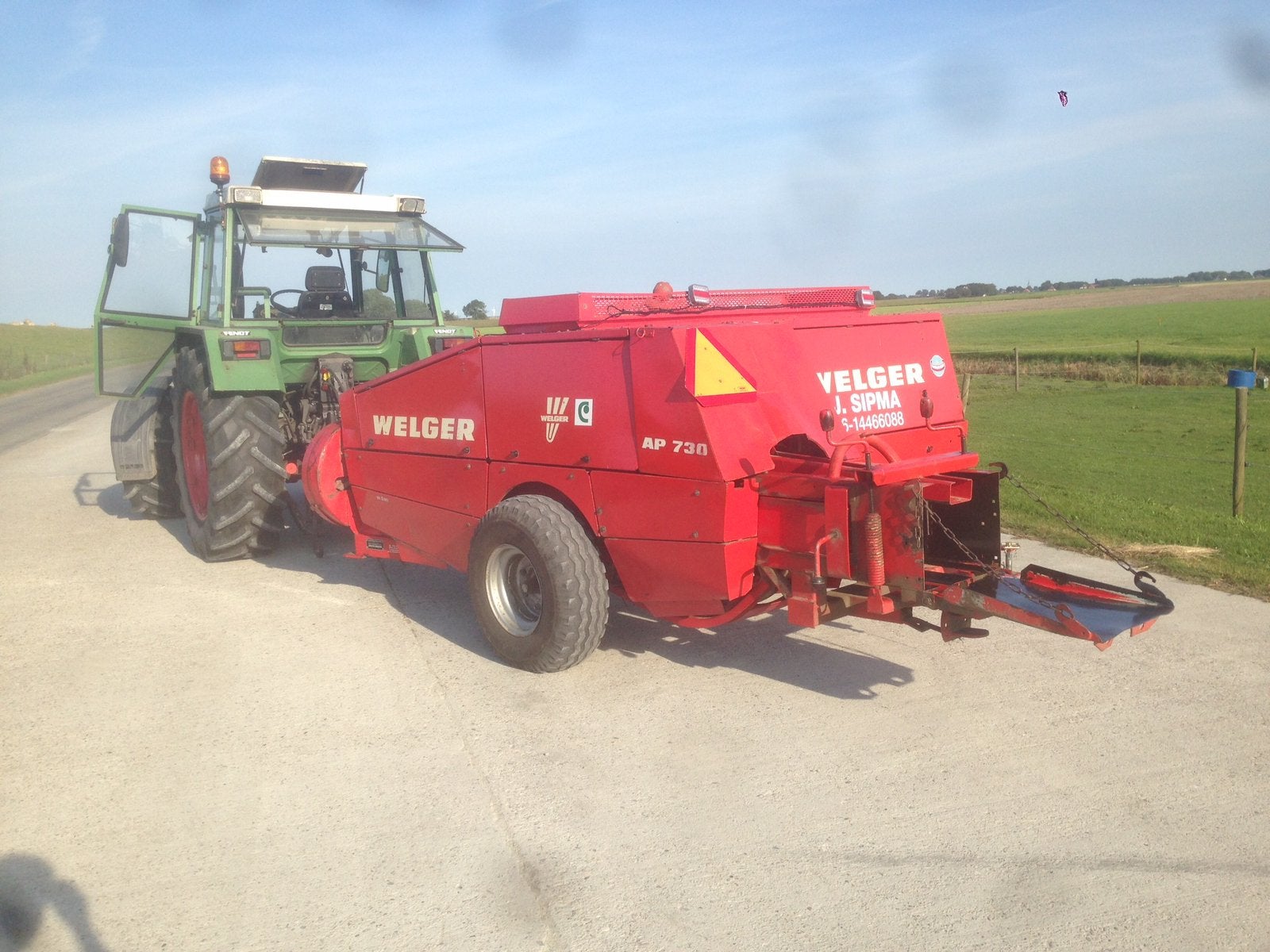 Welger ap 730, Ophalen, Oogstmachine