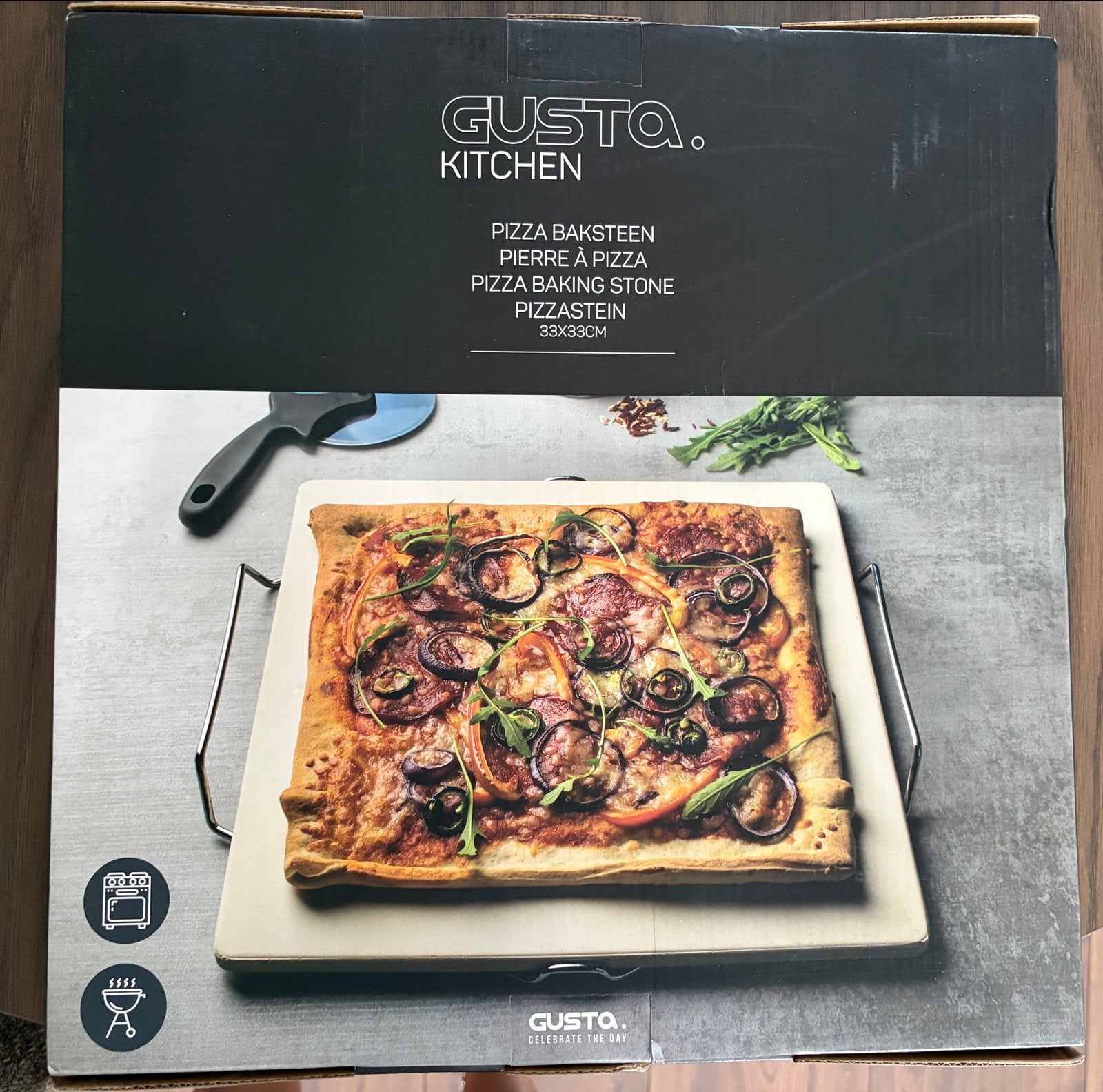 Gusta Pizza Baksteen - Nieuw in doos, Ophalen, Minder dan 45 cm, Overige merken, Hete lucht