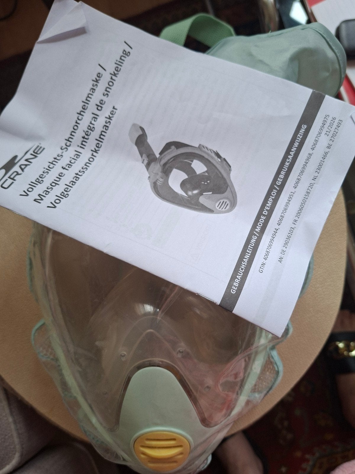CRANE Volgelaats snorkelmasker - Nieuw, Ophalen of Verzenden, Nieuw, Snorkelmasker