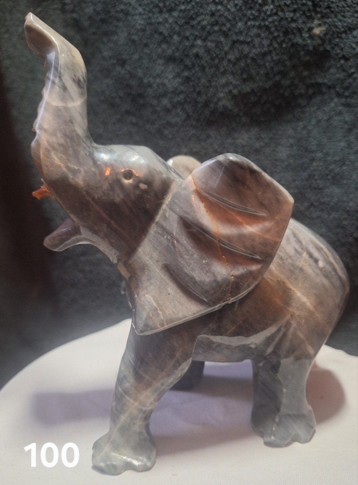 Marmeren Olifant Beeldje - Handgemaakt Decoratief, Ophalen of Verzenden, Zo goed als nieuw, Dier