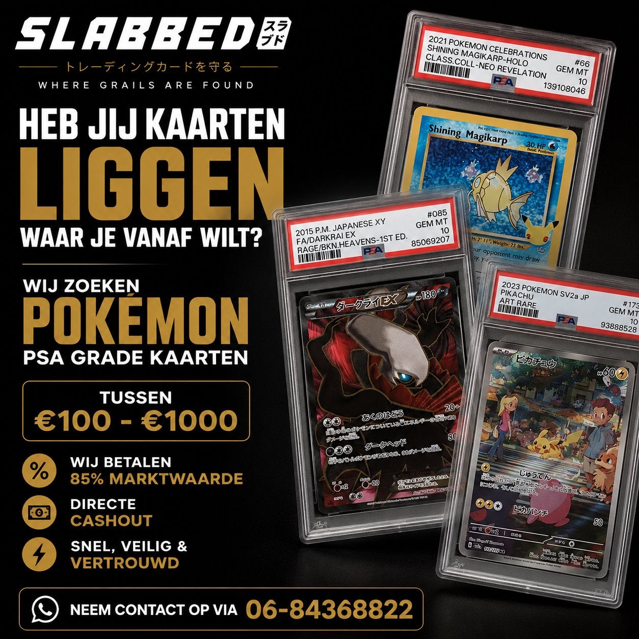 GEZOCHT! Pokémon PSA kaarten